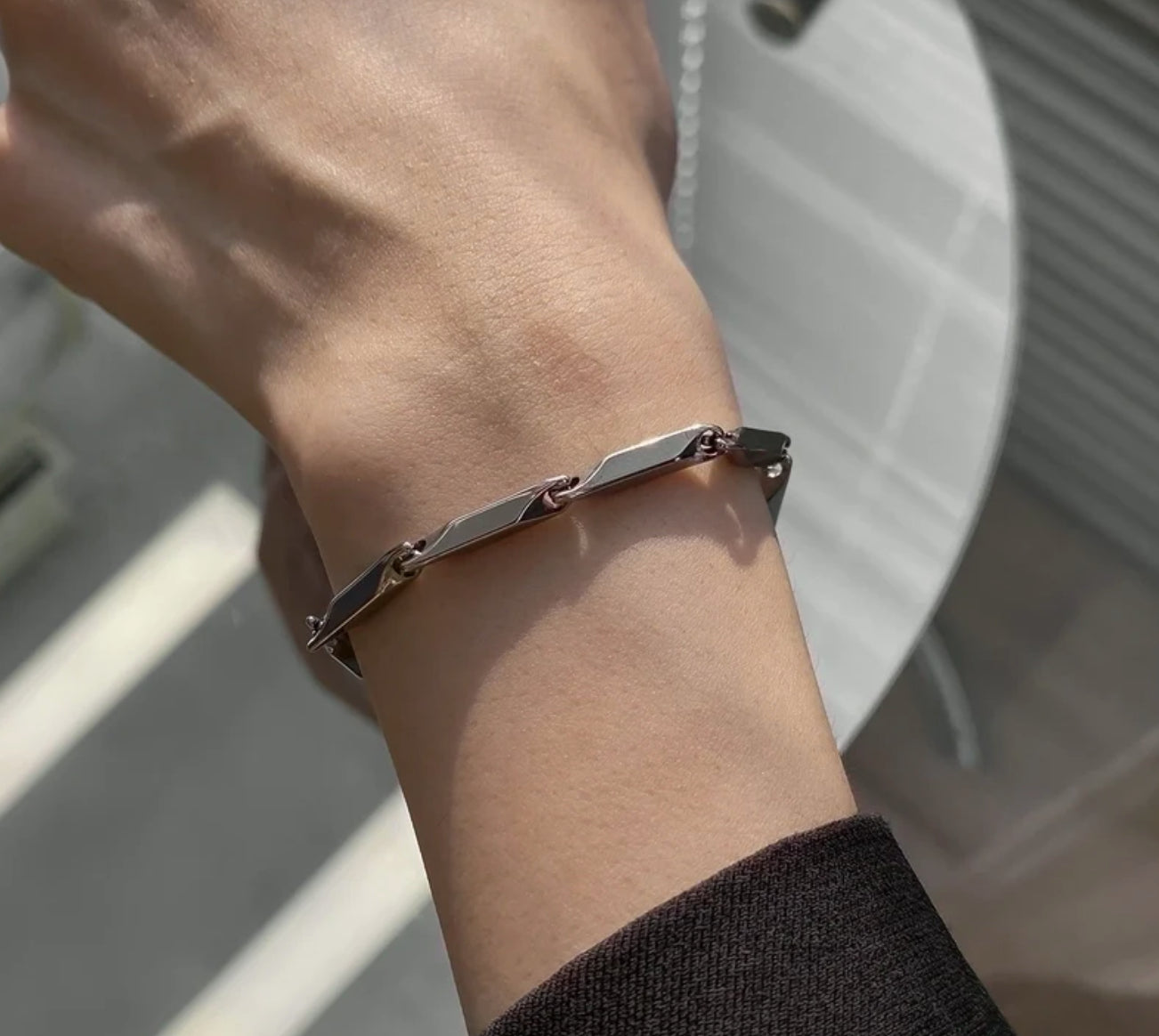 Mens Simple Style Diamond Bracelet